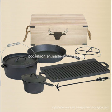 Preseasoned Gusseisen Holländischer Ofen Outdoor Camping Set